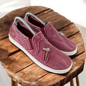 Blowfish Malibu Slip On Sneaker Faux Zipper Detail Casual Shoes‎ Size 11